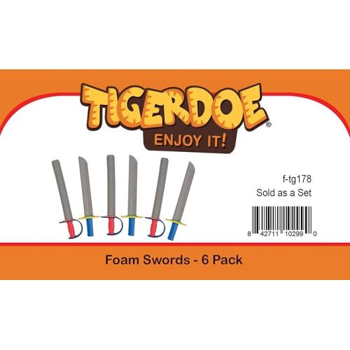  Tigerdoe Foam Swords - 6 Pack Toy Swords - Warrior Sword Toy For Children - Kids Ninja Swords - Christmas Stocking Stuffers