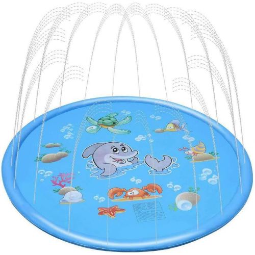  Tigerhu Sprinkler for Kids, Splash Plat Mat, and Wading Pool for Learning  Boyss and Girlss Sprinkler Pool, 68 Inflatable Water Toys  Outdoor Swimming Pool for Babies and Toddler