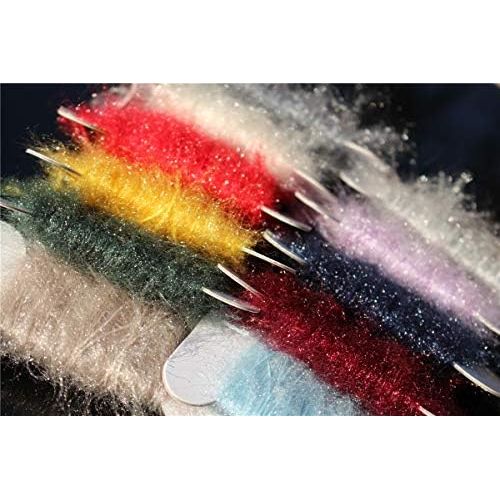  [아마존베스트]Tigofly 17 Colours Total 170m Ice Dub Dubbing Thread Chenille Sparkle Yarn Nymph Bugs Scud Fly Body Fly Tying Materials
