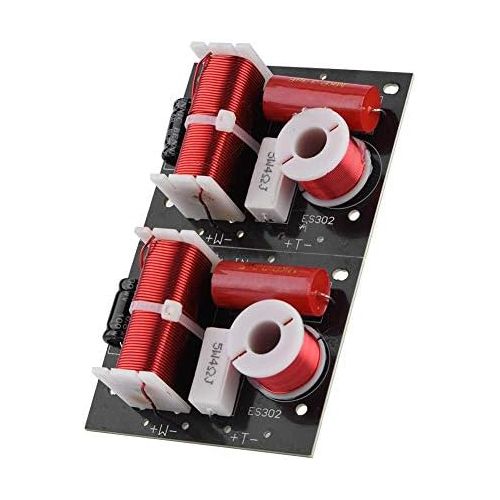  [아마존베스트]-Service-Informationen 3-Way Module Audio Speaker Frequency Divider Adjustable Audio Board Crossover Full Range Treble Bass