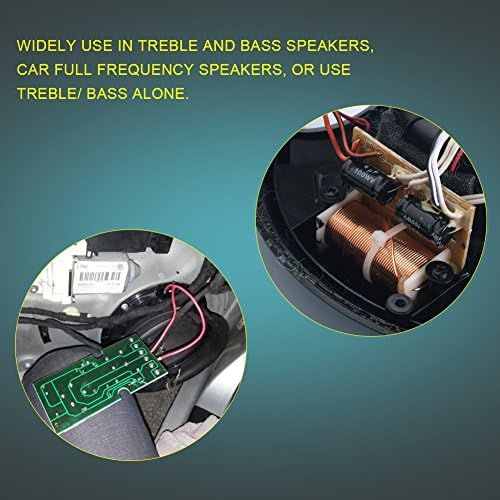  [아마존베스트]-Service-Informationen 3-Way Module Audio Speaker Frequency Divider Adjustable Audio Board Crossover Full Range Treble Bass