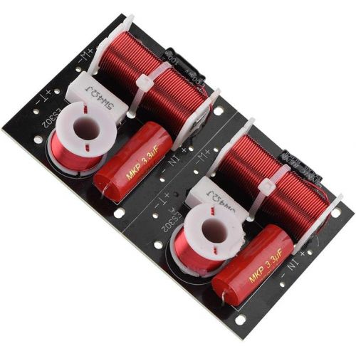  [아마존베스트]-Service-Informationen 3-Way Module Audio Speaker Frequency Divider Adjustable Audio Board Crossover Full Range Treble Bass