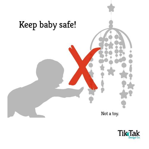  Tik Tak Design Co. Navy Star Baby Mobile by Tik Tak Design Co  Felt Ball Mobile for Your Boy or Girl Babies Bed...