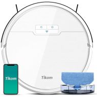 Tikom Robot Vacuum and Mop, G8000 Robot Vacuum Cleaner, 2700Pa Strong Suction, Self-Charging, Good for Hard Floors, White