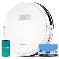 Tikom Robot Vacuum and Mop Combo 2 in 1, 4500Pa Strong Suction, G8000 Pro Robotic Vacuum Cleaner, 150mins Max, Wi-Fi, Self-Charging, Good for Carpet, Hard Floor