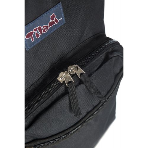  Tilami Rolling Backpack 18 Inch for School Travel, Black
