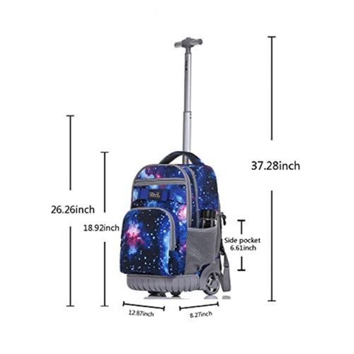  Tilami New Antifouling Design 18 Inch Wheeled Rolling Backpack Luggage and Lunch Bag