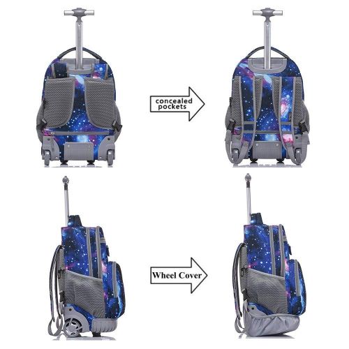  Tilami New Antifouling Design 18 Inch Wheeled Rolling Backpack Luggage and Lunch Bag