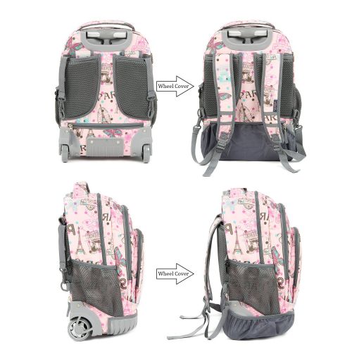  Tilami New Antifouling Design 18 Inch Wheeled Rolling Backpack Luggage and Lunch Bag