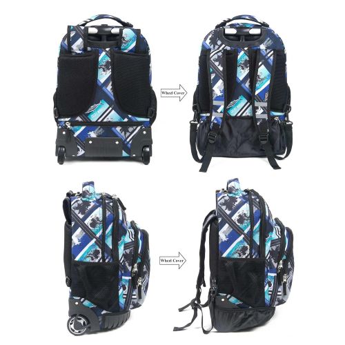  Tilami New Antifouling Design 18 Inch Wheeled Rolling Backpack Luggage and Lunch Bag