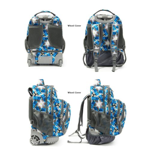  Tilami New Antifouling Design 18 Inch Wheeled Rolling Backpack Luggage and Lunch Bag