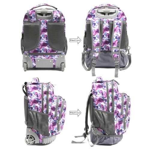  Tilami New Antifouling Design 18 Inch Oversized Load Multi-Compartment Wheeled Rolling Backpack Luggage for Kids …