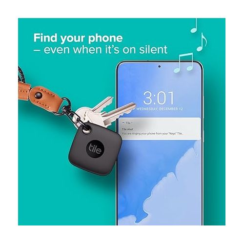  Tile Mate 1-Pack. Black. Bluetooth Tracker, Keys Finder and Item Locator for Keys, Bags and More; Up to 250 ft. Range. Water-Resistant. Phone Finder. iOS and Android Compatible.