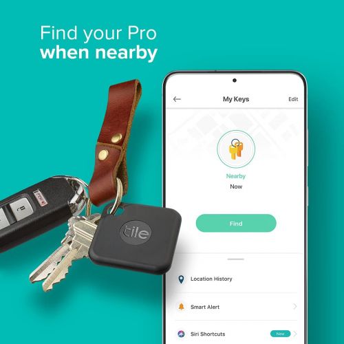  [아마존베스트]Tile Pro (2020) 4-pack - High Performance Bluetooth Tracker, Keys Finder and Item Locator for Keys, Bags, and More; 400 ft Range, Water Resistance and 1 Year Replaceable Battery