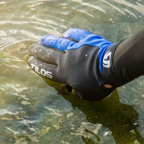  Tilos 1.5mm Tropical Dive Gloves for Men, Women, Kids UPF50+ Stretchy Mesh with Amara Leather for Paddling, Kayaking, Water Jet Skiing, Sailing, Canoeing, Rafting, SUP