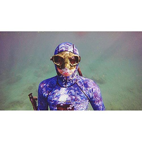  Tilos Camouflage 5.5oz Spearfishing UPF 50+ Rash Guard wHood