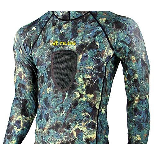  Tilos Camouflage 5.5oz Spearfishing UPF 50+ Rash Guard wHood