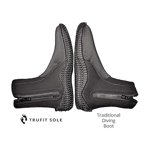  Tilos TruFit Dive Boots, First Truly Ergonomic Scuba Booties, Available in 3mm Short, 3mm Titanium, 5mm Titanium, 5mm Thermowall, 7mm Titanium