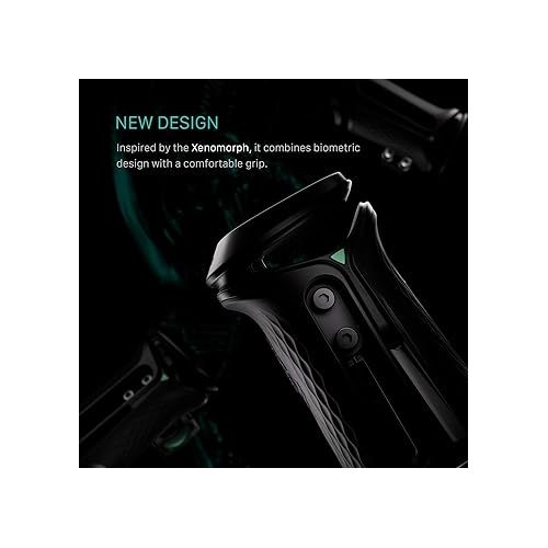  Tilta Xeno Side Handle | Secure Connection & Helps Prevent Rotation | Adjustable Height | Textured Silicone Grip | Convenient Assembly | TA-XSH1-B (Black, 1/4