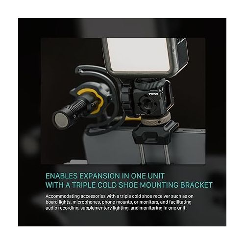  Tilta Multi- Functional Cold Shoe Mounting Bracket - Black | Lightweight | TA-CMB-B