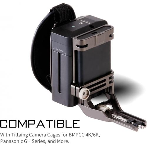  Tilta Side Power Handle TA-SH1-97-G for Tilta BMPCC Camera Cage?Type I for Nucleus Nano (F970 Battery) Tilta Gray