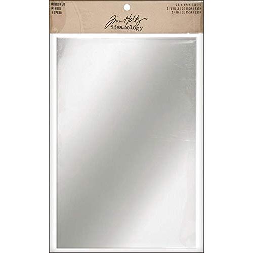  Tim Holtz Idea-ology TH93029 Mirrored Sheets, 2 Sheets, 6 x 9 Inches, Polystyrene