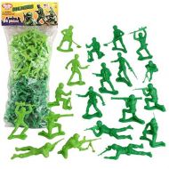 Tim Mee Toy TimMee Plastic Army Men - Green vs Green 96pc Soldier Figures Made in USA