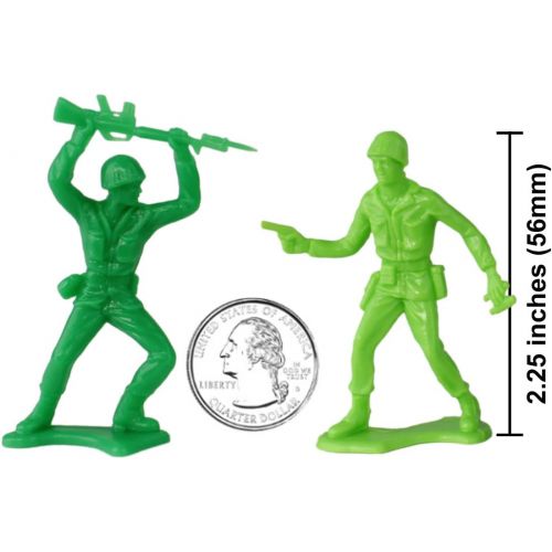  Tim Mee Toy TimMee Plastic Army Men - Green vs Green 96pc Soldier Figures Made in USA