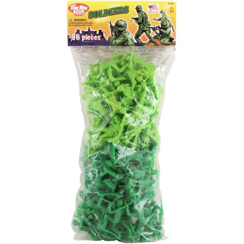  Tim Mee Toy TimMee Plastic Army Men - Green vs Green 96pc Soldier Figures Made in USA