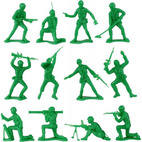  Tim Mee Toy TimMee Plastic Army Men - Green vs Green 96pc Soldier Figures Made in USA