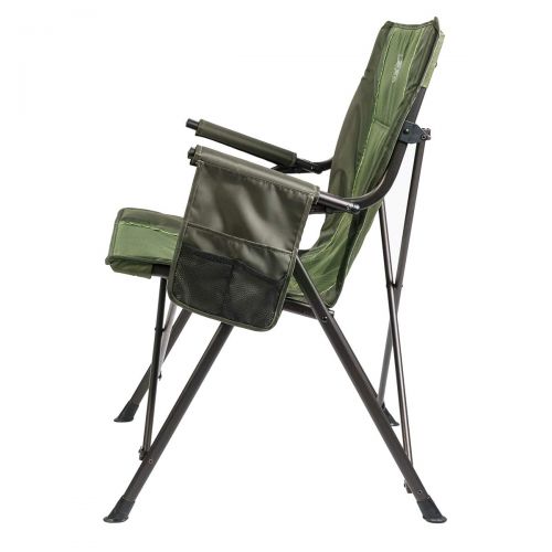  Timber Ridge Camping Folding Quad Chair Support 300lbs with Carry Bag Outdoor Lightweight, Padded Armrest, Cup Holder