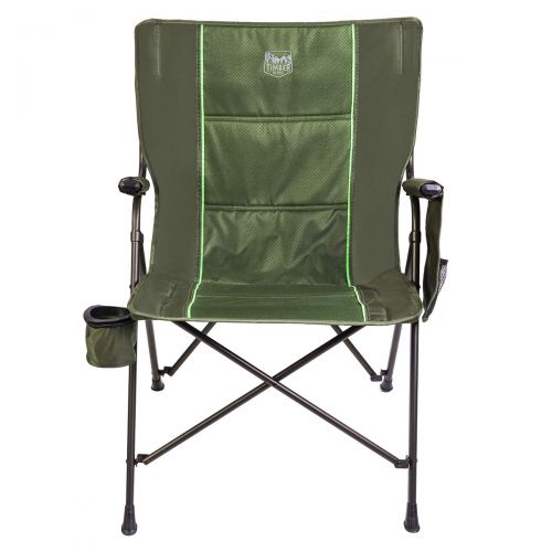  Timber Ridge Camping Folding Quad Chair Support 300lbs with Carry Bag Outdoor Lightweight, Padded Armrest, Cup Holder