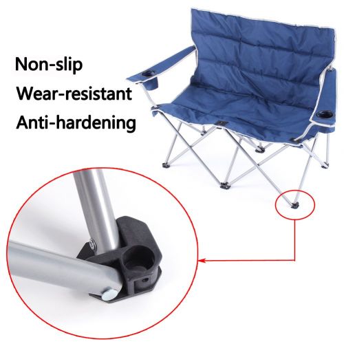  Timber Campland Double Folding Arm Chair Heavy Duty for Camping, Fishing, BBQ, Beach
