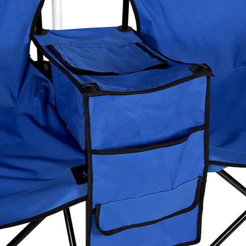  Timber shiptobillion Picnic Double Folding Chair w Umbrella Table Cooler Fold Up Beach Camping Chair