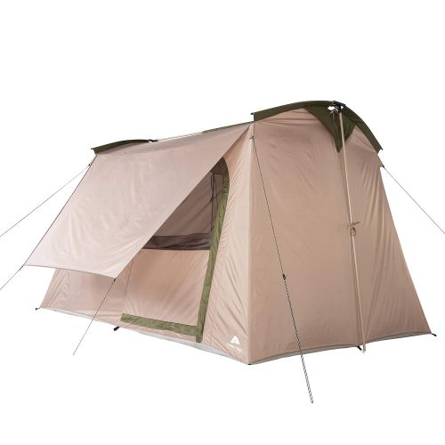  Timber Have a Vintage Look with All The Modern Comforts of Camping with Ozark Trail 6-Person Flex Ridge Tent,Multi-Positional Awning,Multiple Storage Pockets,E-Port,Movable Hanging Media