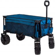 Timber Ridge Folding Camping Wagon/Cart - Collapsible Sturdy Steel Frame Garden/Beach Wagon/Cart Heavy Duty