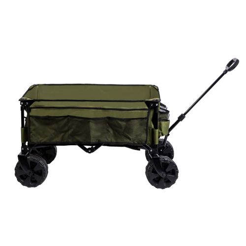  Timber Ridge Folding Camping Wagon/Cart - Collapsible Sturdy Steel Frame Garden/Beach Wagon/Cart Heavy Duty