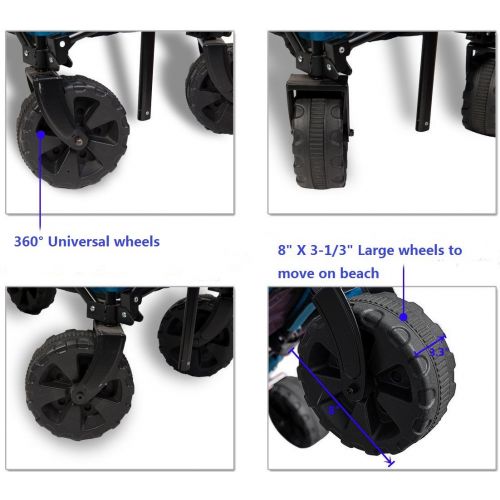  Timber Ridge Folding Camping Wagon Cart for Garden and Beach