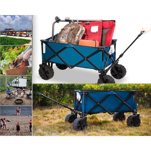  Timber Ridge Folding Camping Wagon Cart for Garden and Beach