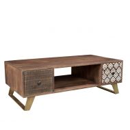 Timbergirl AA1515 Olga Retro Drawers Coffee Table Brown