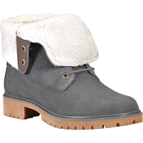 팀버랜드 Timberland Womens Jayne Waterproof Teddy Fleece Fold Down Fashion Boot