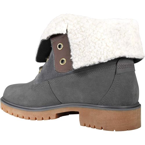 팀버랜드 Timberland Womens Jayne Waterproof Teddy Fleece Fold Down Fashion Boot