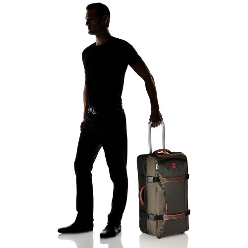 팀버랜드 Timberland Wheeled Duffle Bag - Carry On Check In Lightweight Rolling Luggage Overnight Travel Bag Suitcase for Men