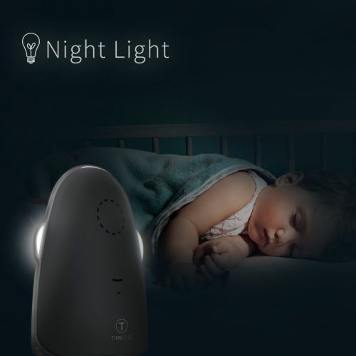  Audio Baby Monitor TimeFlys Digital Baby Monitor Crown Temperature Vibration Lullabies Rechargeable Battery Two Way Talk USB Connection Paging Zero Emission at Night Mode