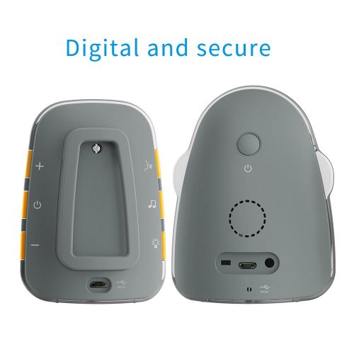  Audio Baby Monitor TimeFlys Digital Baby Monitor Crown Temperature Vibration Lullabies Rechargeable Battery Two Way Talk USB Connection Paging Zero Emission at Night Mode