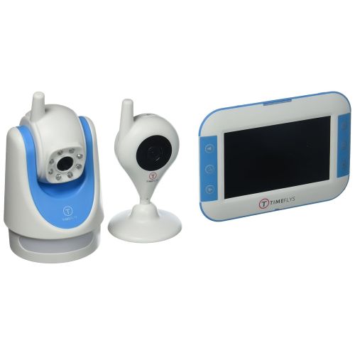  Time Flys TimeFlys Amphibian Dual Mode Baby Monitor with Parent Monitor and Wi-Fi Internet Viewing Home and Office Monitoring (5 Inch, White&Blue)