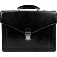 Leather Briefcase, Leather Laptop Bag Medium, Leather Attache - Time Resistance