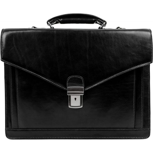  Leather Briefcase, Leather Laptop Bag Medium, Leather Attache - Time Resistance