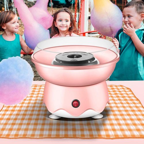  Time wave Cotton Candy Machine for Kids, Electric Cotton Candy Maker with Large Food Grade Splash-Proof Plate, for Home Birthday Family Party Christmas Gift, Includes 10 Bamboo Sticks & Suga