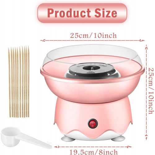  [아마존베스트]Time wave Cotton Candy Machine for Kids, Electric Cotton Candy Maker with Large Food Grade Splash-Proof Plate, for Home Birthday Family Party Christmas Gift, Includes 10 Bamboo Sticks & Suga